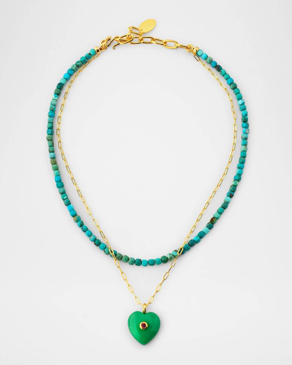 Lamai Heart Necklace in Everglade